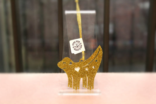 Glitter Super Lamb Banana Decoration by Sophie Green