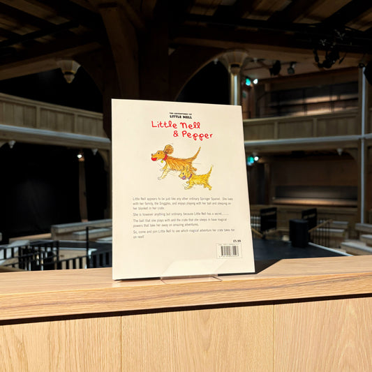 Back cover of a book titled The Adventures of Little Nell and Pepper.
