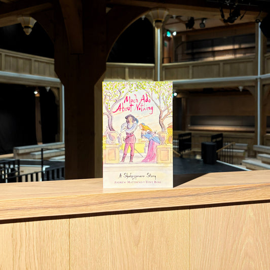 Front cover for book titled A Shakespeare Story: Much Ado About Nothing