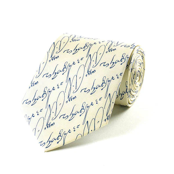 Silk Tie Featuring Shakespeare Signature